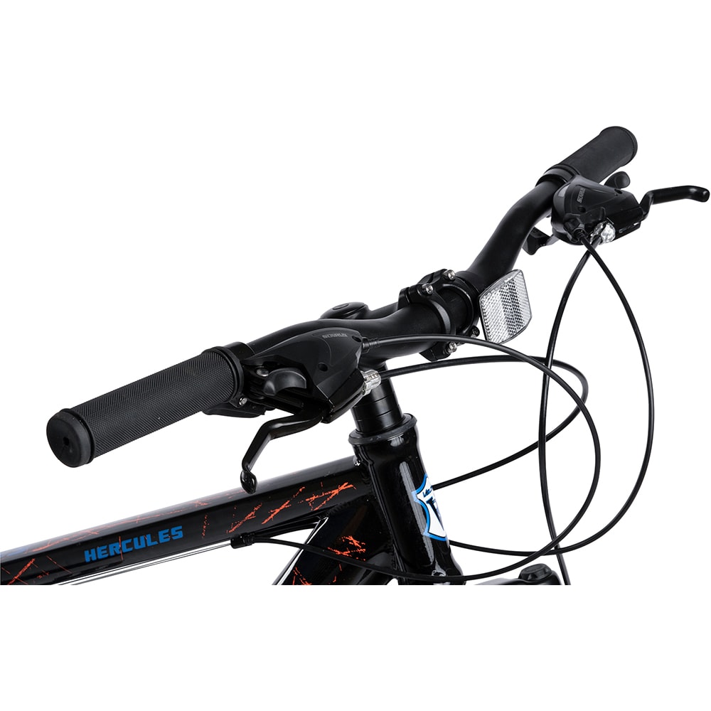 Bicicleta Fat Bike VELORS V2619B, roata 26", 21 viteze, schimbator Sunrun, frana disc mecanica, negru-albastru
