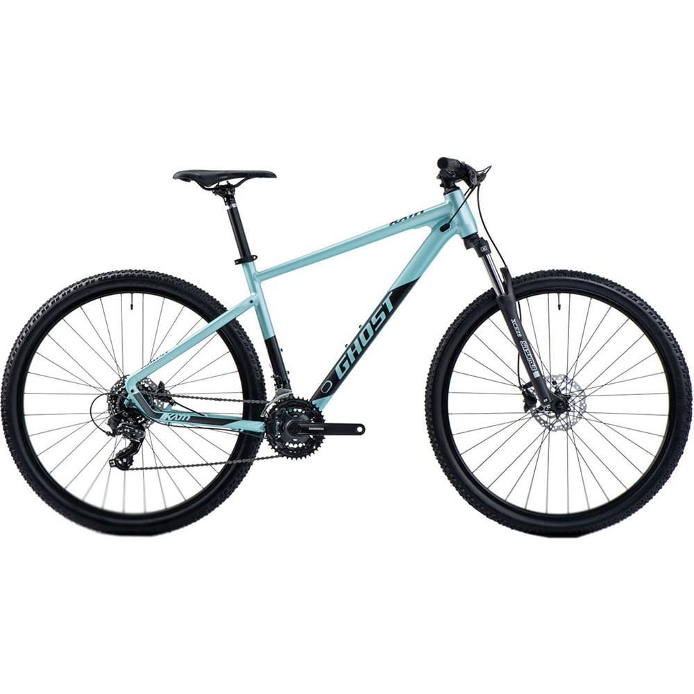 Bicicleta MTB GHOST Kato M, roata 27", 7 viteze, schimbator Shimano, frana disc hidraulica, turcoaz