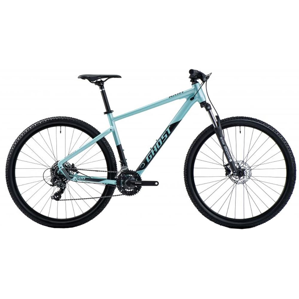 Bicicleta MTB GHOST Kato S, roata 29", 7 viteze, schimbator Shimano, frana disc hidraulica, turcoaz