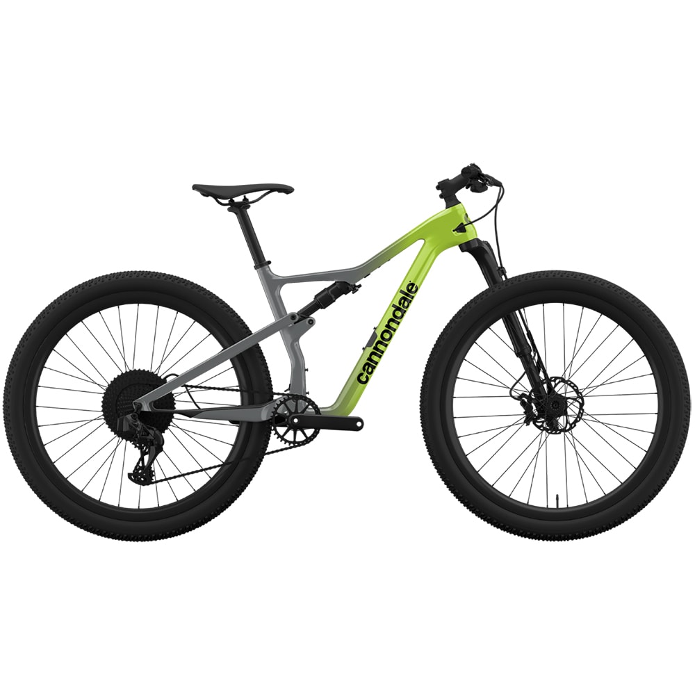 Bicicleta Cross Country CANNONDALE Scalpel Carbon 2 L, roata 29", 12 viteze, schimbator Shimano, frana disc hidraulica, verde fosforescent
