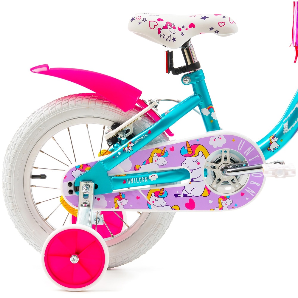 Bicicleta copii DHS Unicorn, roata 14", frana V-brake, albastru