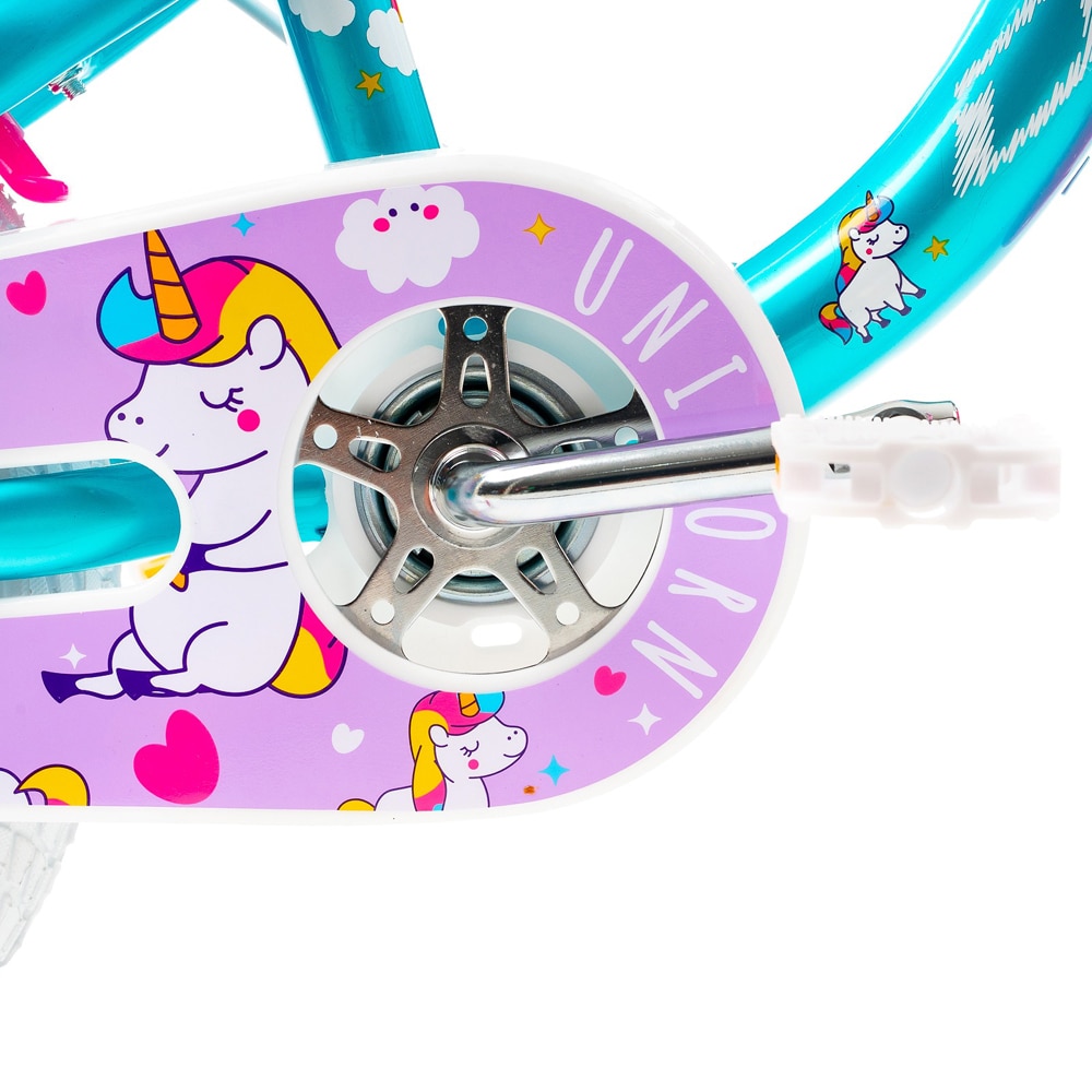 Bicicleta copii DHS Unicorn, roata 14", frana V-brake, albastru