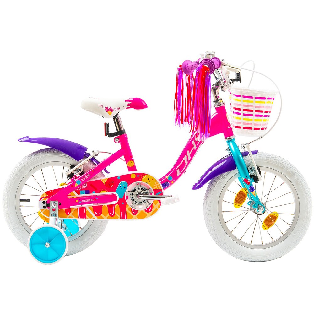 Bicicleta copii DHS Icecream, roata 14", frana V-brake, roz