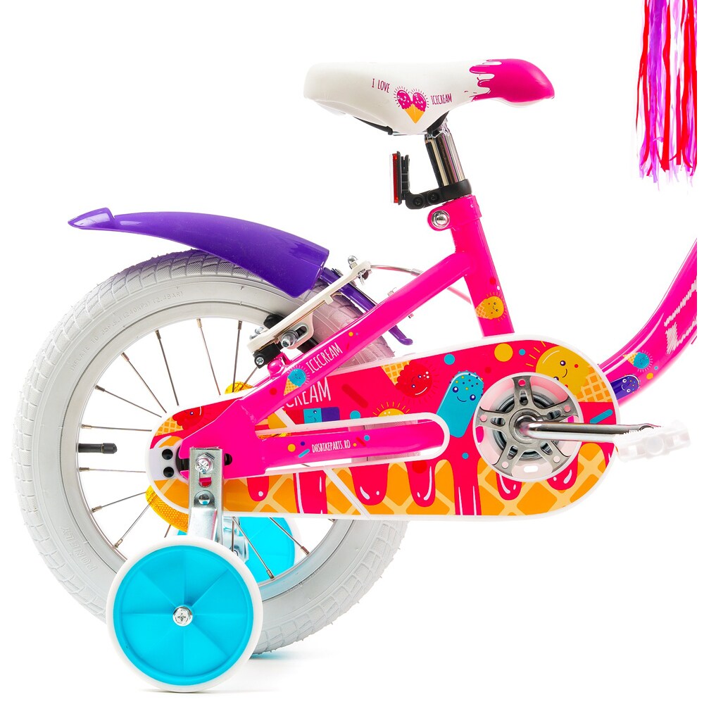 Bicicleta copii DHS Icecream, roata 14", frana V-brake, roz