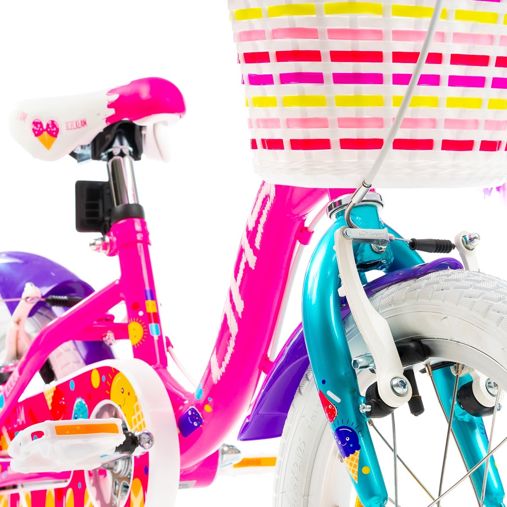 Bicicleta copii DHS Icecream, roata 14", frana V-brake, roz