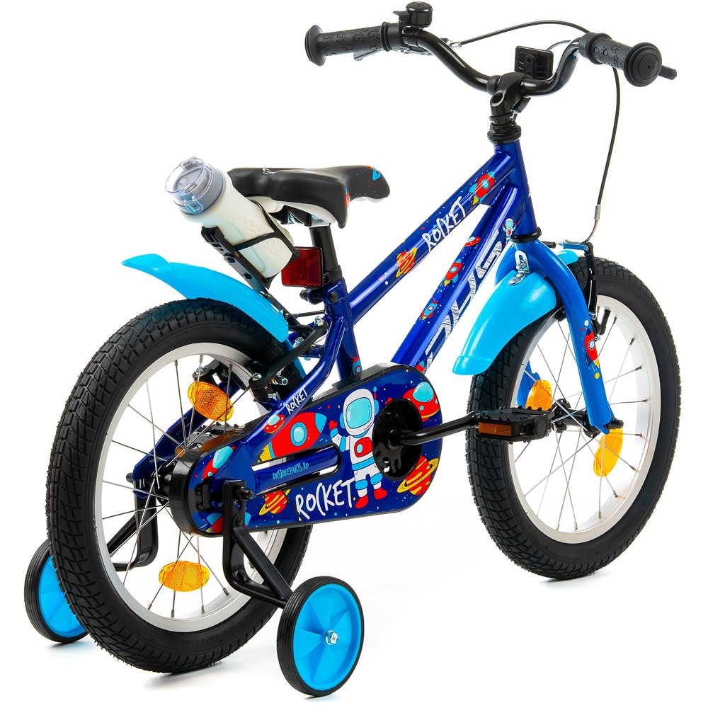 Bicicleta copii DHS Rocket, roata 16", frana V-brake, albastru