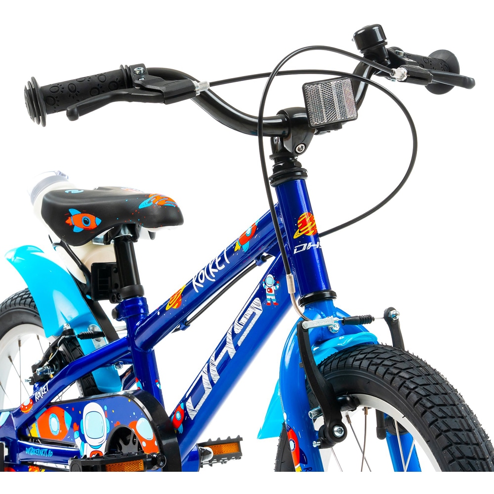 Bicicleta copii DHS Rocket, roata 16", frana V-brake, albastru
