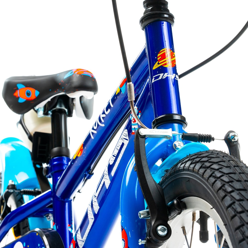 Bicicleta copii DHS Rocket, roata 16", frana V-brake, albastru