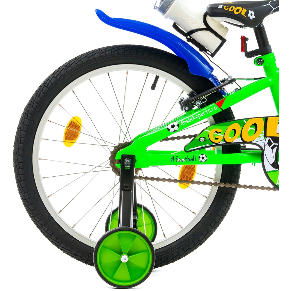 Bicicleta copii DHS Football, roata 20", frana V-brake, verde