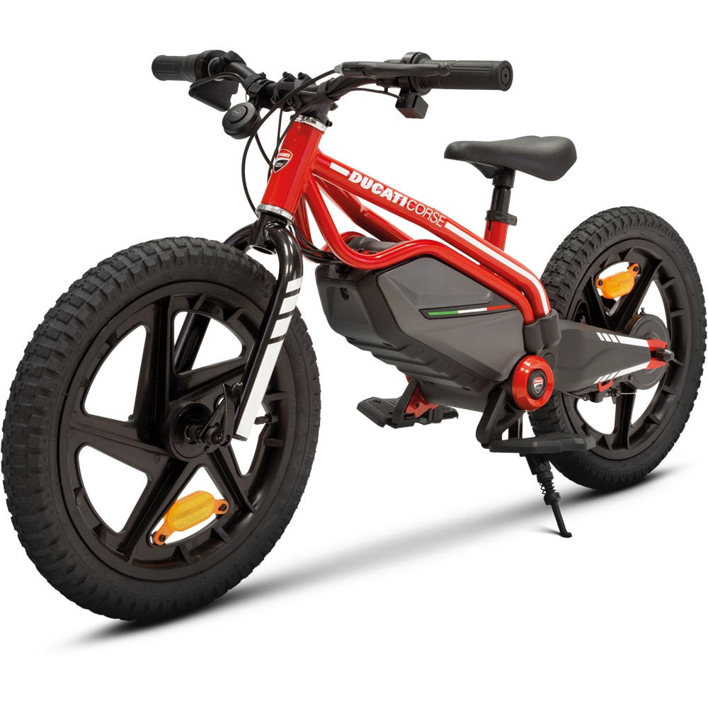 Bicicleta asistata electric DUCATI E-MOTO Kids, roata 16", motor 150W, viteza max 16km/h, rosu