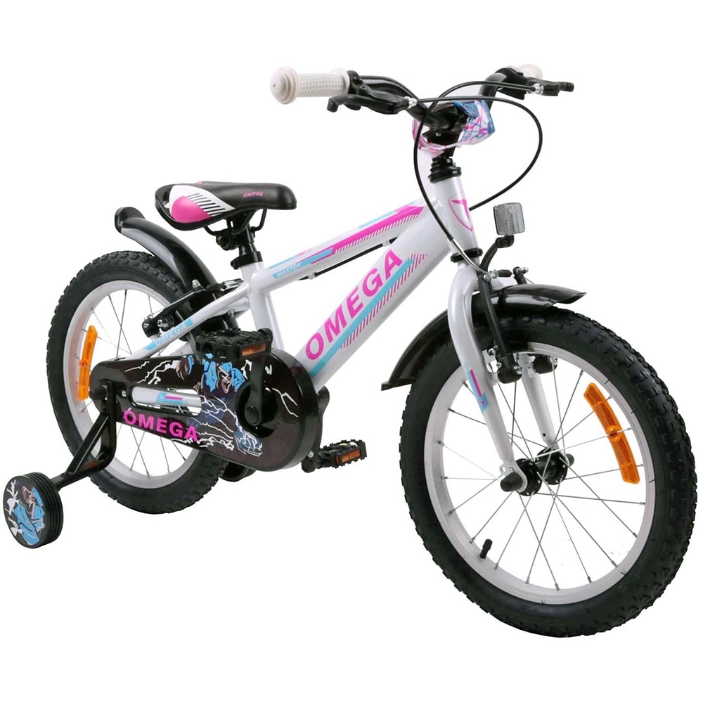 Bicicleta copii OMEGA Master, roata 20", frana V-brake, alb