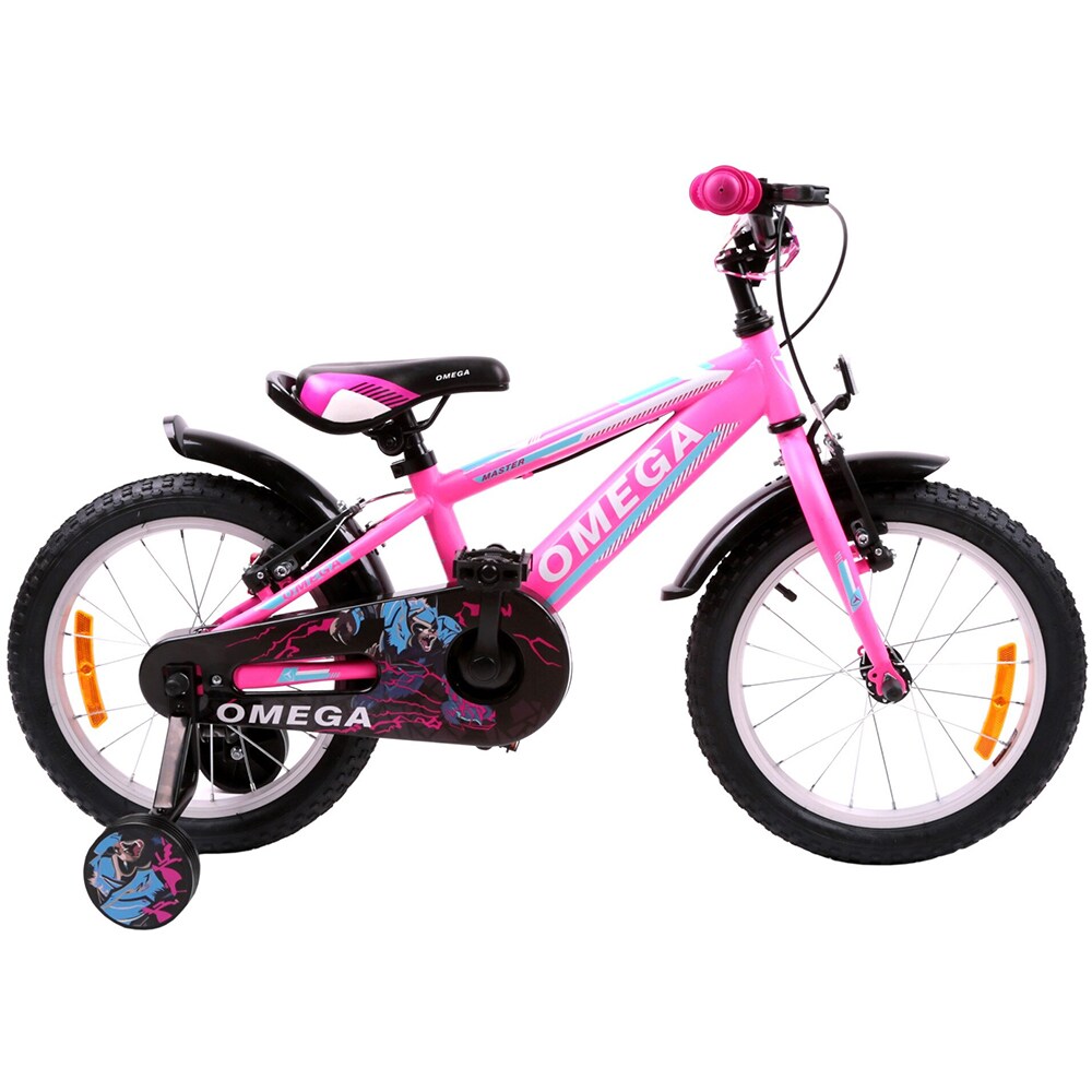 Bicicleta copii OMEGA Master, roata 20", frana V-brake, roz