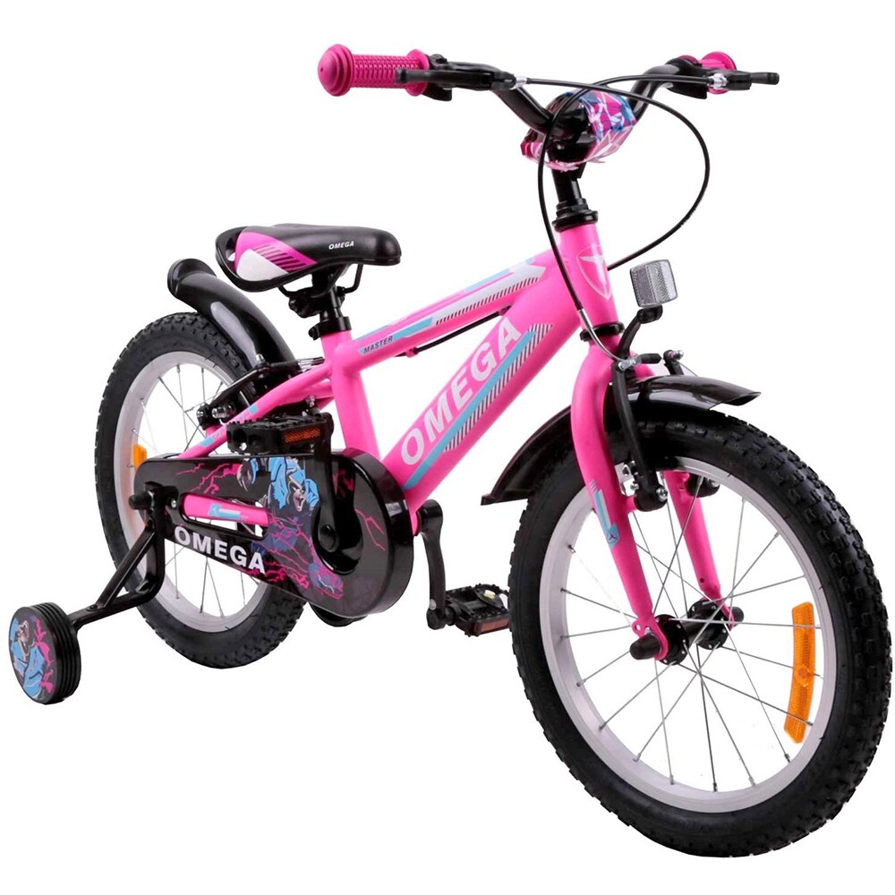 Bicicleta copii OMEGA Master, roata 20", frana V-brake, roz