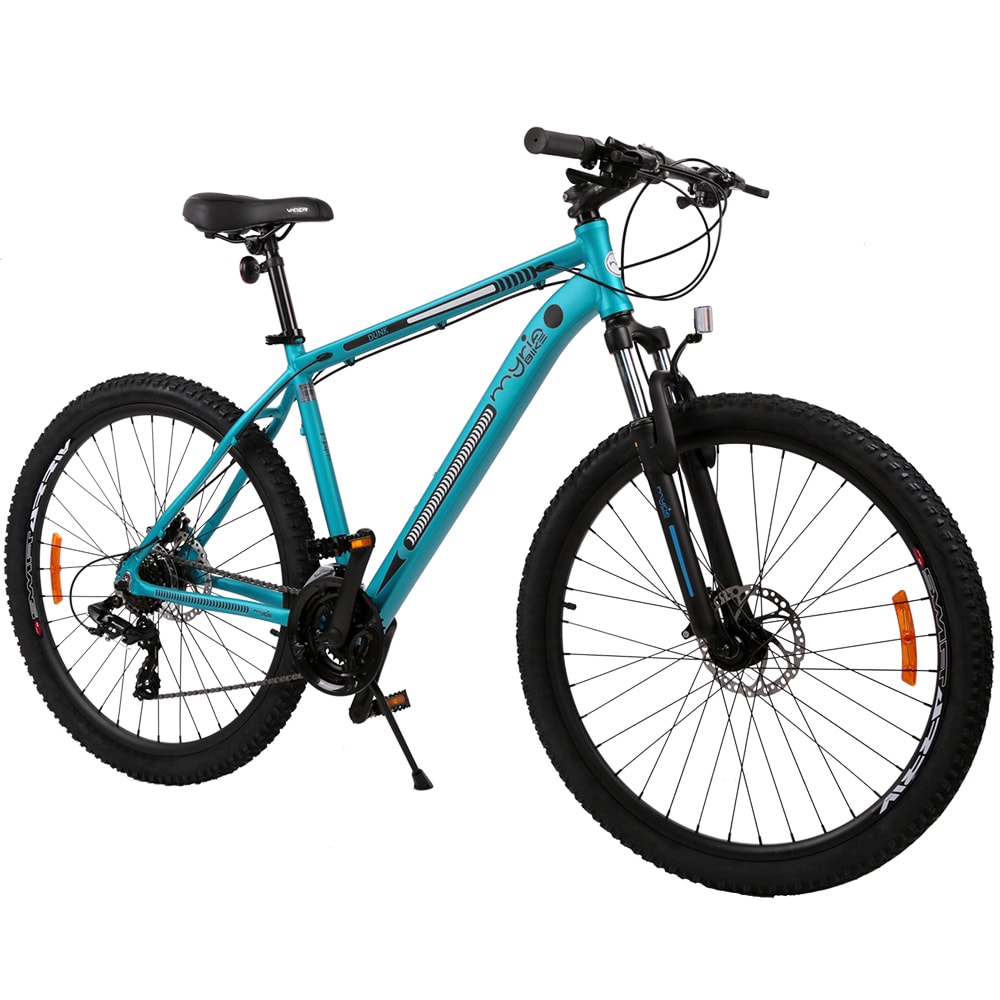 Bicicleta MTB MYRIA MY7246YL Dunk, roata 27.5", 21 viteze, schimbator Shimano, frana disc mecanica, albastru