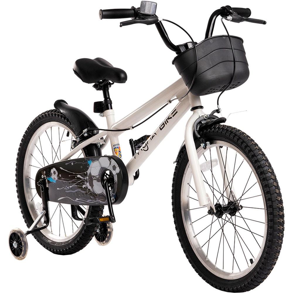 Bicicleta copii MYRIA MY7262WH, roata 20", frana pe janta, alb
