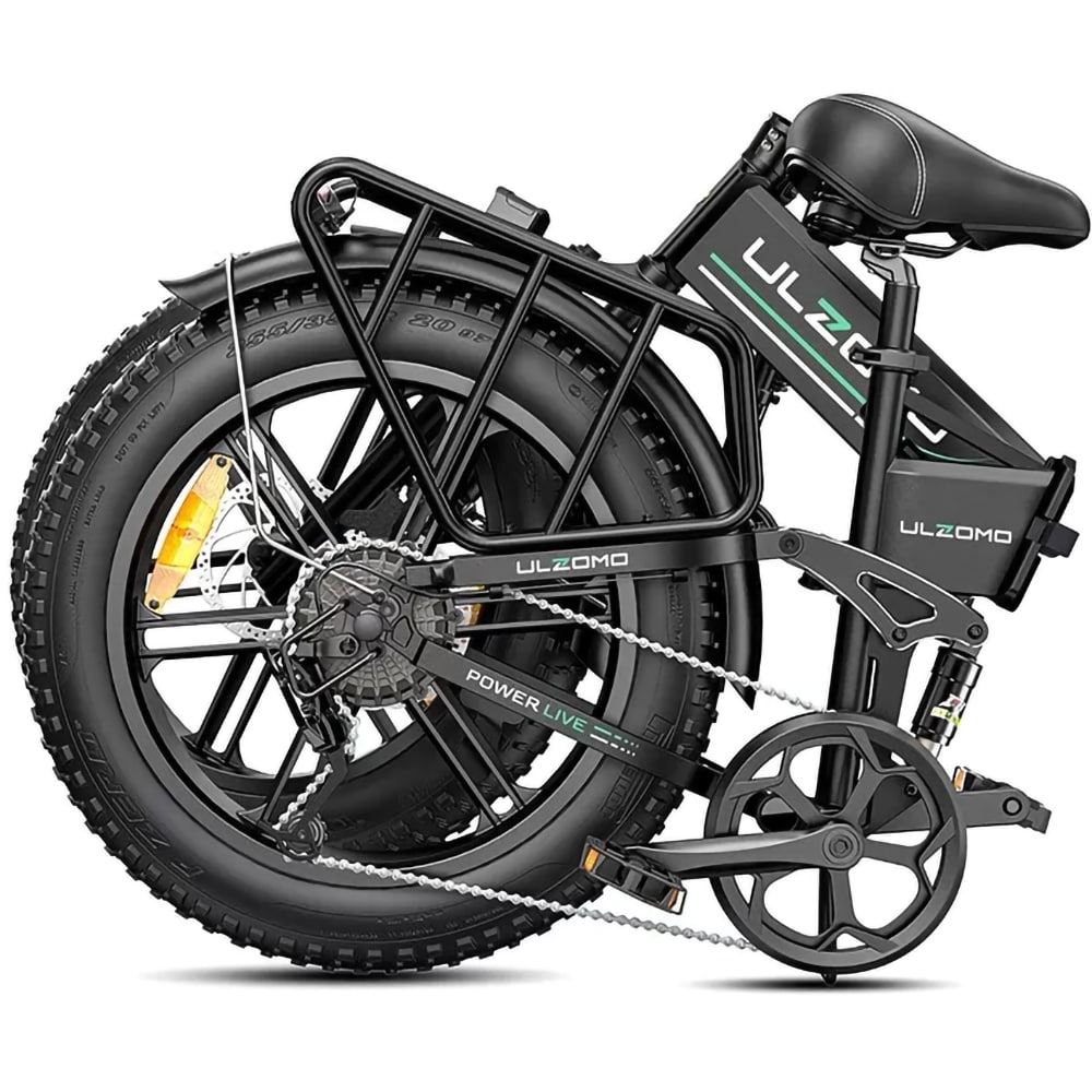 Bicicleta asistata electric ULZOMO Dune, roata 20", motor 750W, viteza maxima 25km/h, negru