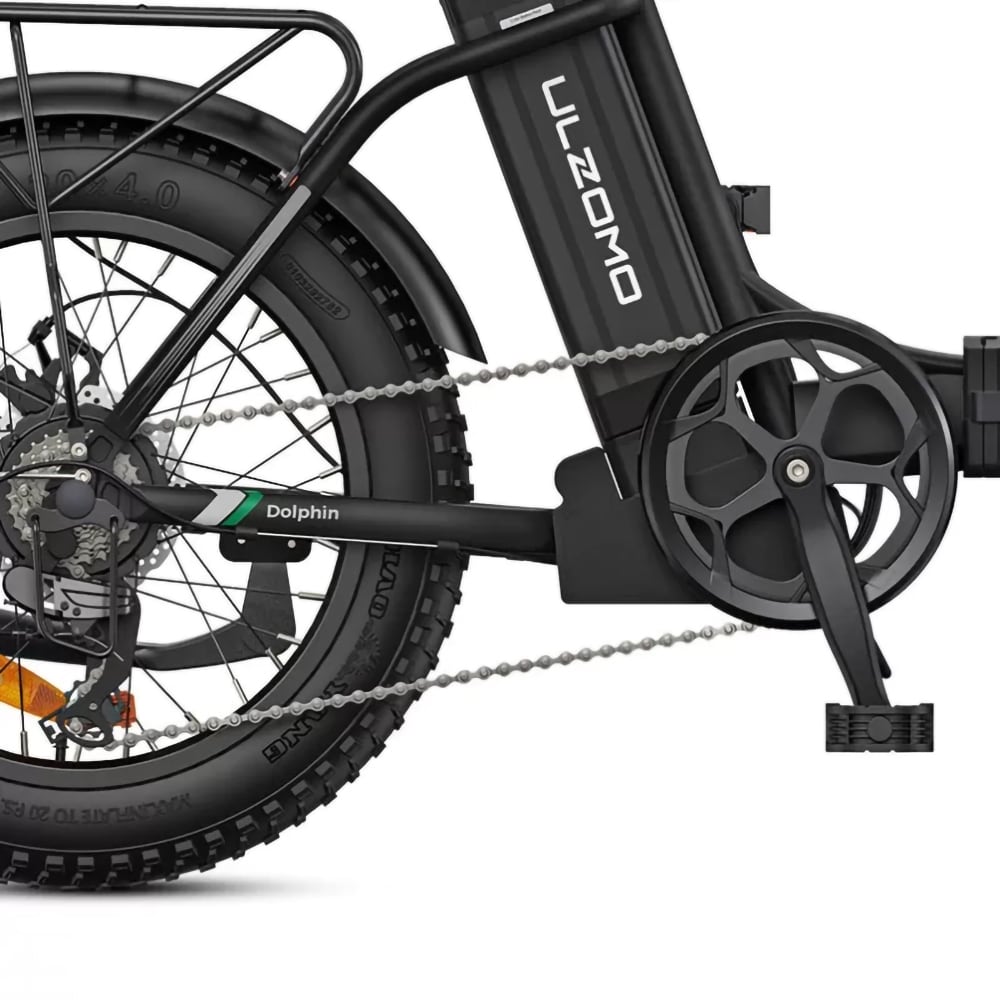 Bicicleta asistata electric ULZOMO Dolphin, roata 20", motor 350W, viteza maxima 25km/h, negru