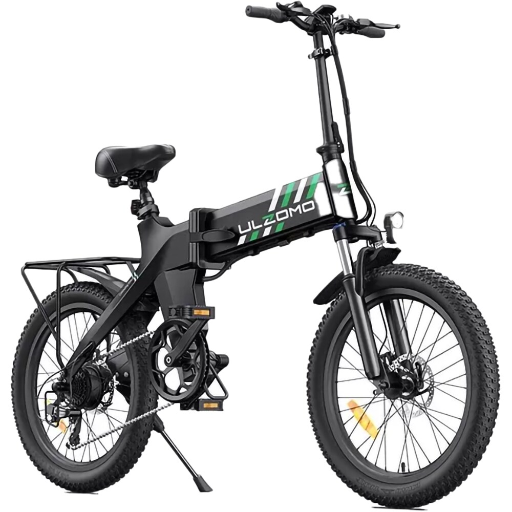 Bicicleta asistata electric ULZOMO Ridge, roata 20", motor 250W, viteza maxima 25km/h, negru