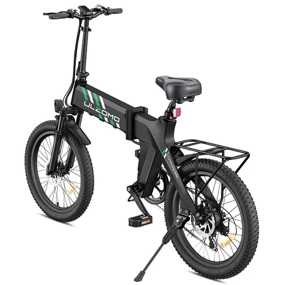 Bicicleta asistata electric ULZOMO Ridge, roata 20", motor 250W, viteza maxima 25km/h, negru