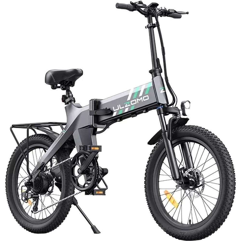 Bicicleta asistata electric ULZOMO Ridge, roata 20", motor 250W, viteza maxima 25km/h, gri