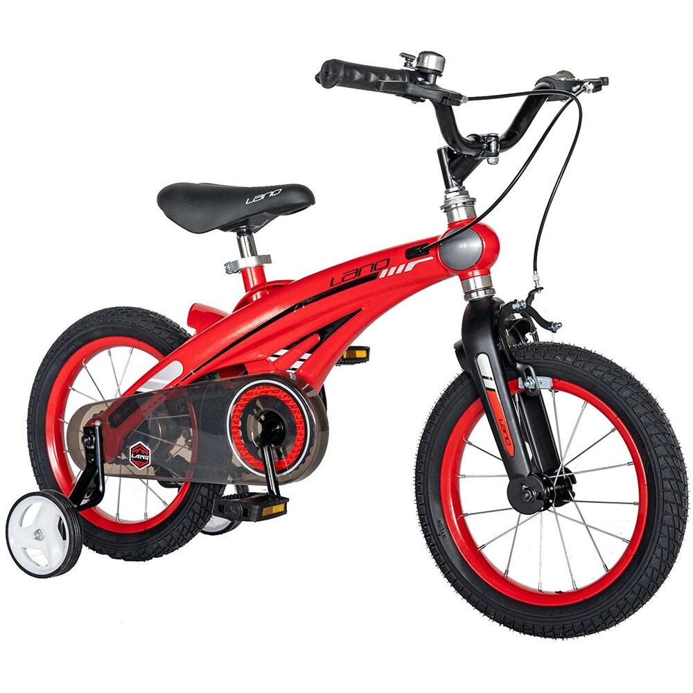 Bicicleta copii LANQ W1439D, roata 14", frana C-brake, rosu-negru