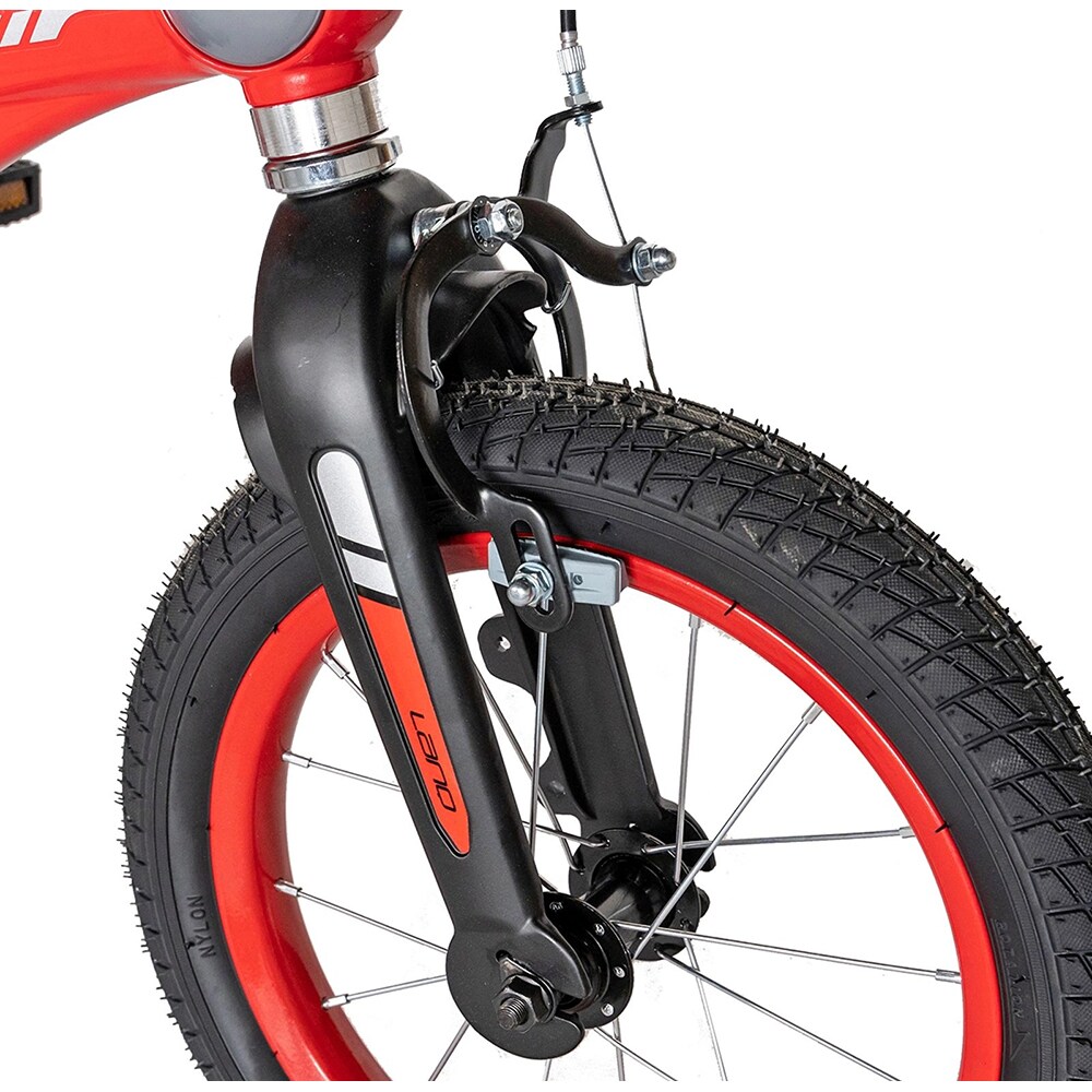 Bicicleta copii LANQ W1439D, roata 14", frana C-brake, rosu-negru
