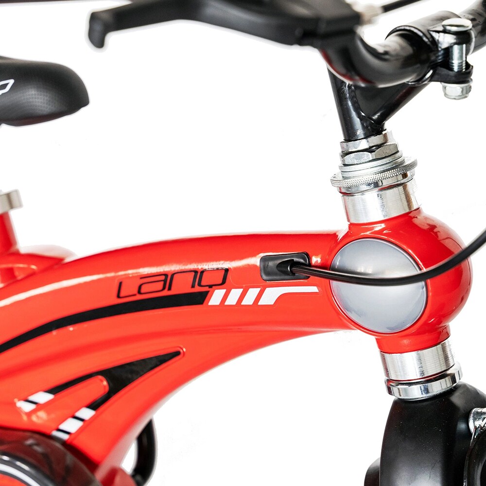 Bicicleta copii LANQ W1439D, roata 14", frana C-brake, rosu-negru