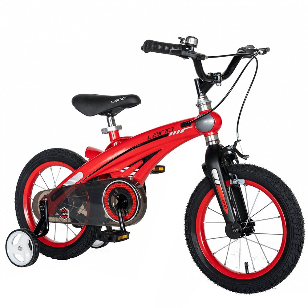 Bicicleta copii LANQ W1639D, roata 16", frana C-brake, rosu-negru