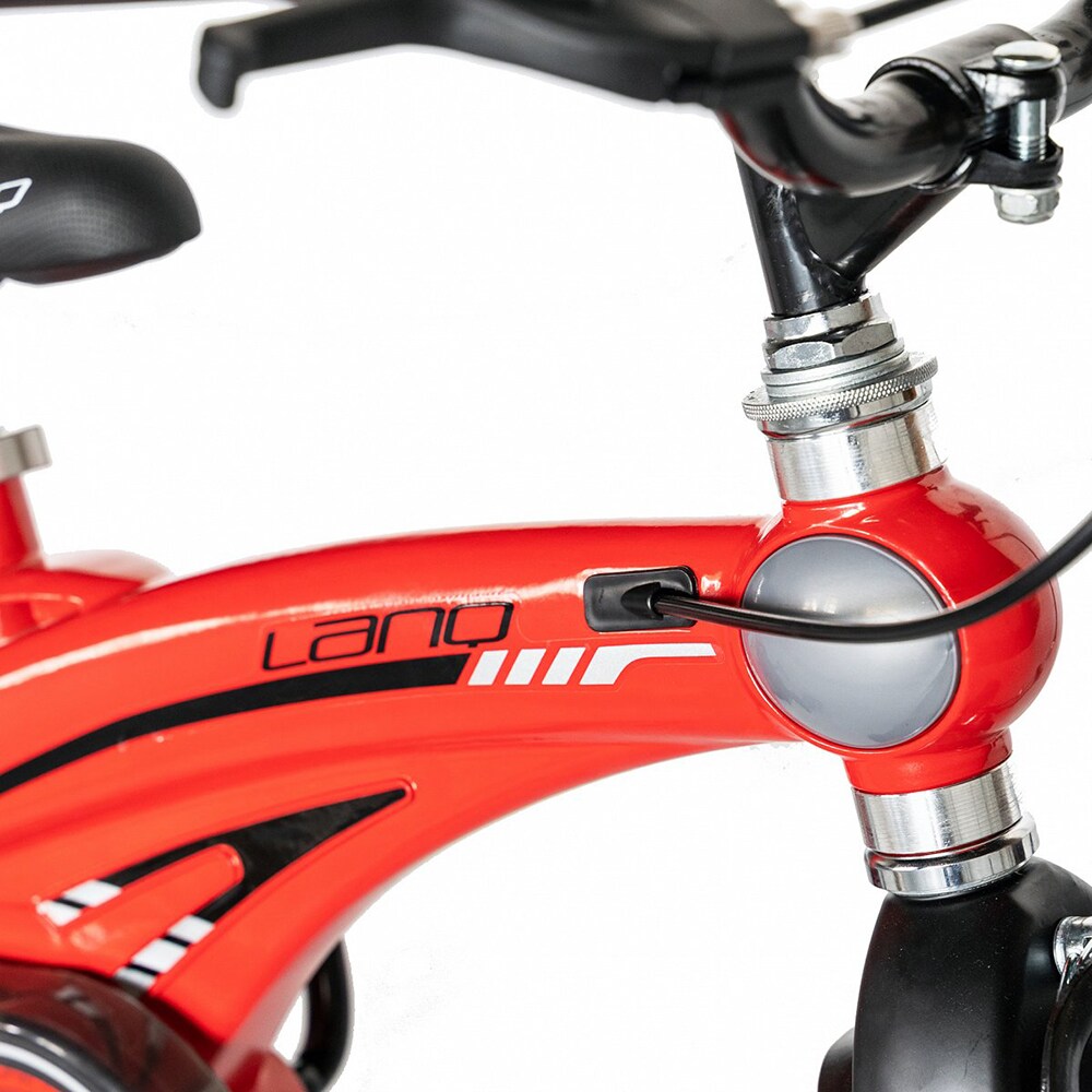 Bicicleta copii LANQ W1639D, roata 16", frana C-brake, rosu-negru