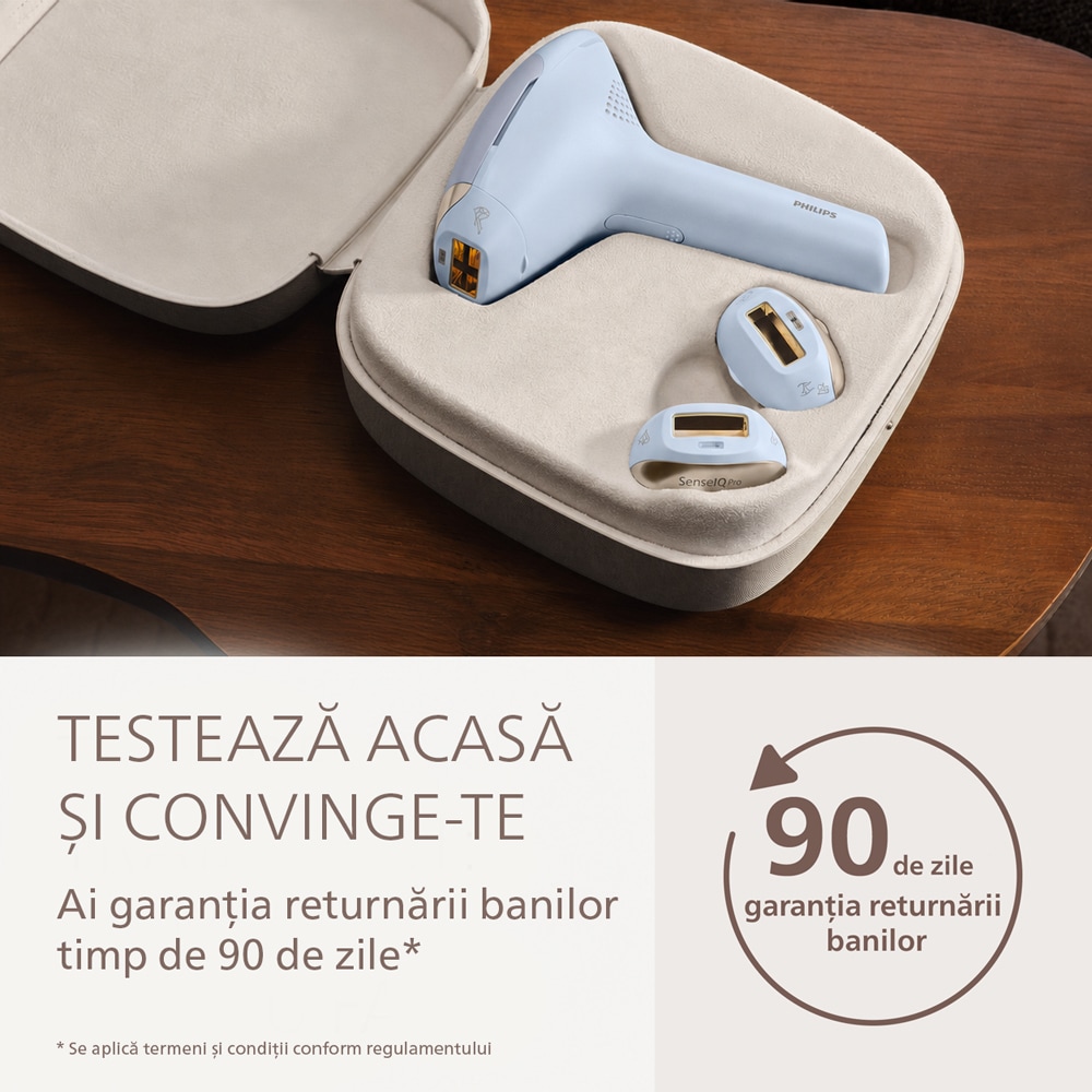 Epilator IPL PHILIPS Lumea 9900 Pro BRC333/00, 450.000 de impulsuri, 3 accesorii, albastru