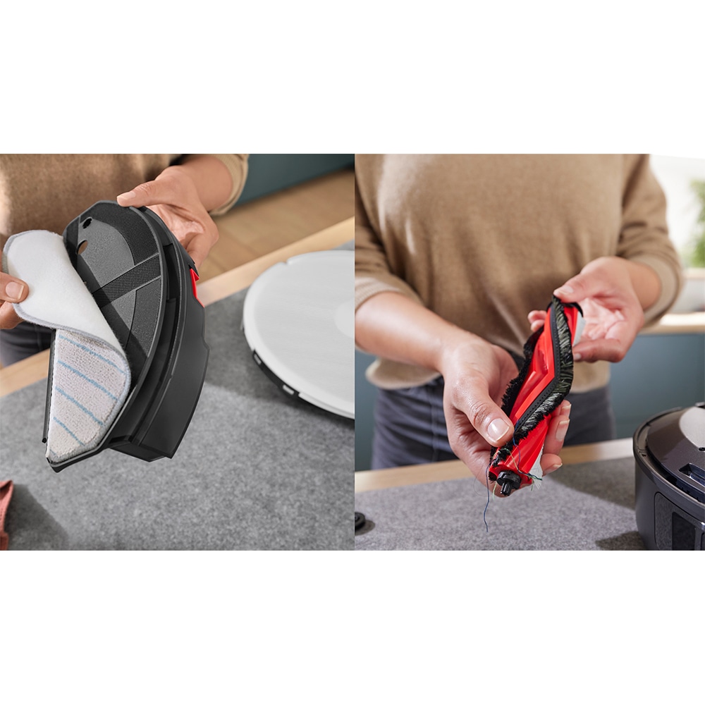 Aspirator robot BOSCH Spotless+ BCRD1W, 0.4l, 14.4V, autonomie max 160 min, Wi-Fi, functie mop, alb