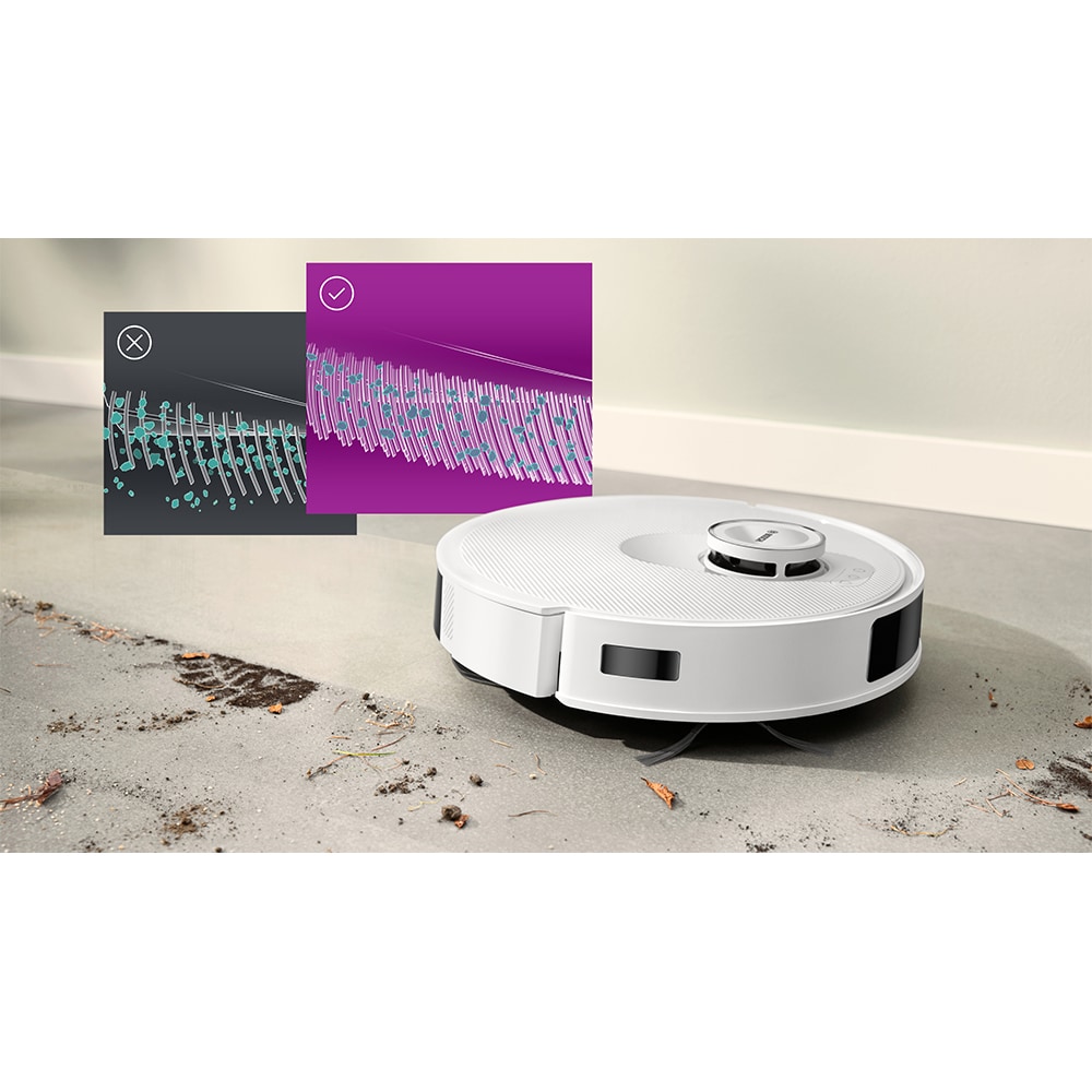 Aspirator robot BOSCH Spotless Advanced+ BCRD2W, 0.4l, 14.4V, autonomie max 160 min, Wi-Fi, functie mop, alb