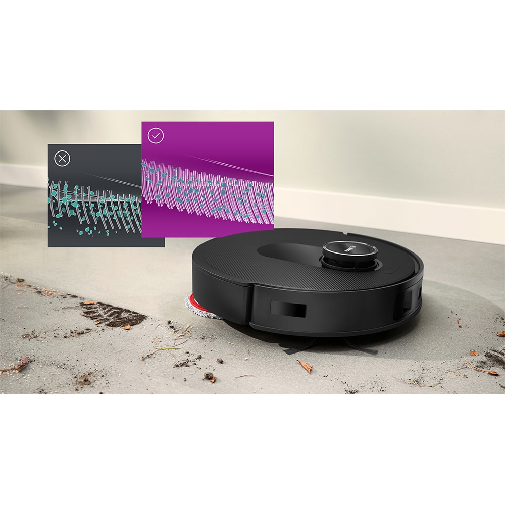 Aspirator robot BOSCH Spotless Max BCRDW3BAB, 0.27l, 14.V, autonomie max 160 min, Wi-Fi, functie mop rotativ, negru