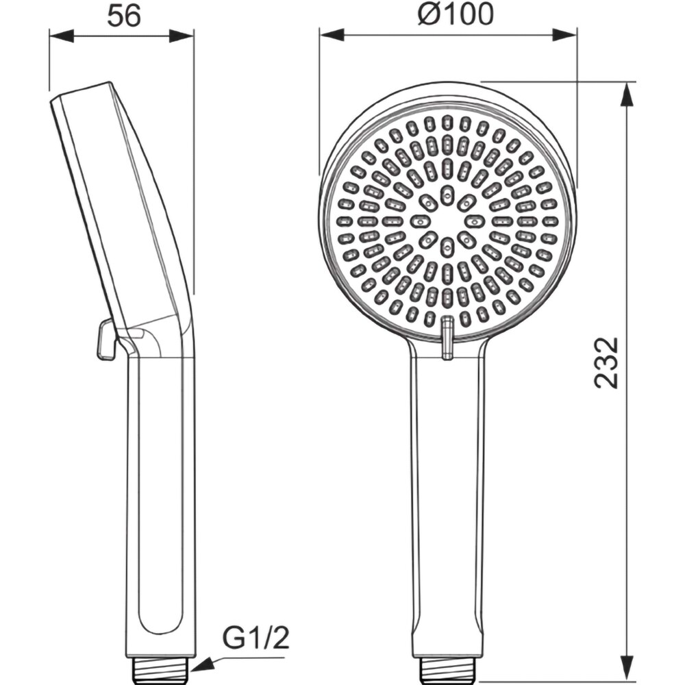 Para dus IDEAL STANDARD IdealRain ALU+ BD580AA, 2 functii, crom