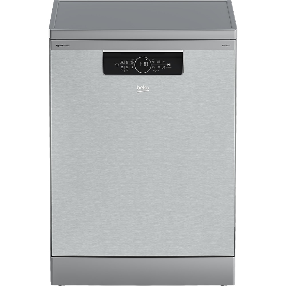 Masina de spalat vase independenta BEKO BDFN36541XAWP, HomeWhiz, 15 seturi, 6 programe, 60 cm, Clasa C, inox
