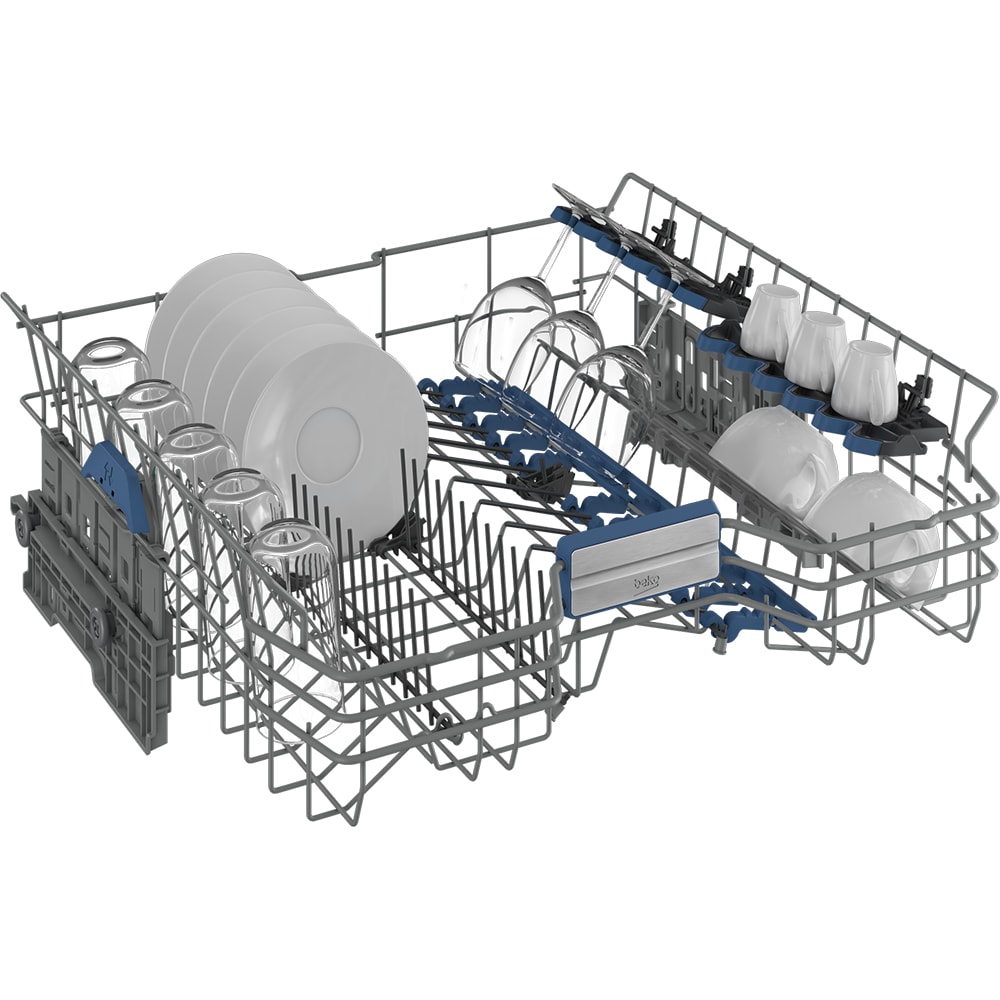 Masina de spalat vase independenta BEKO BDFN36560XWP, 15 seturi, 11 programe, 60 cm, Clasa A, Wi-Fi, inox