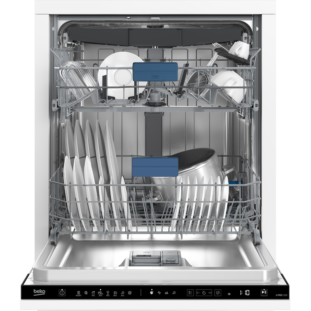 Masina de spalat vase incorporabila BEKO BDIN38540, 15 seturi, 8 programe, 60 cm, Clasa C, panou comanda negru