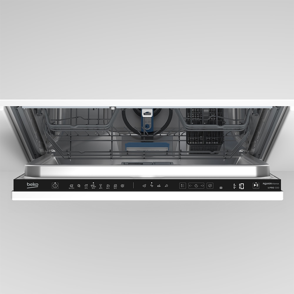 Masina de spalat vase incorporabila BEKO BDIN38561P, 15 seturi, 8 programe, 60 cm, Clasa A, panou comanda negru