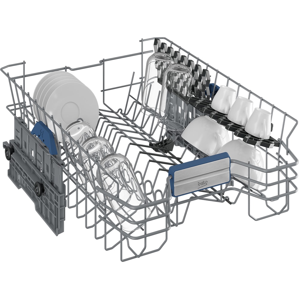 Masina de spalat vase incorporabila BEKO BDIS38050Q, 10 seturi, 8 programe, 45 cm, Clasa B, panou comanda negru
