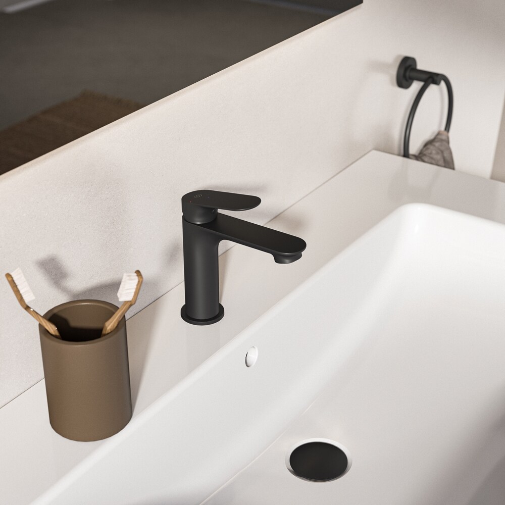 Baterie lavoar IDEAL STANDARD Ceralife O BE009XG, alama sanitara, negru mat