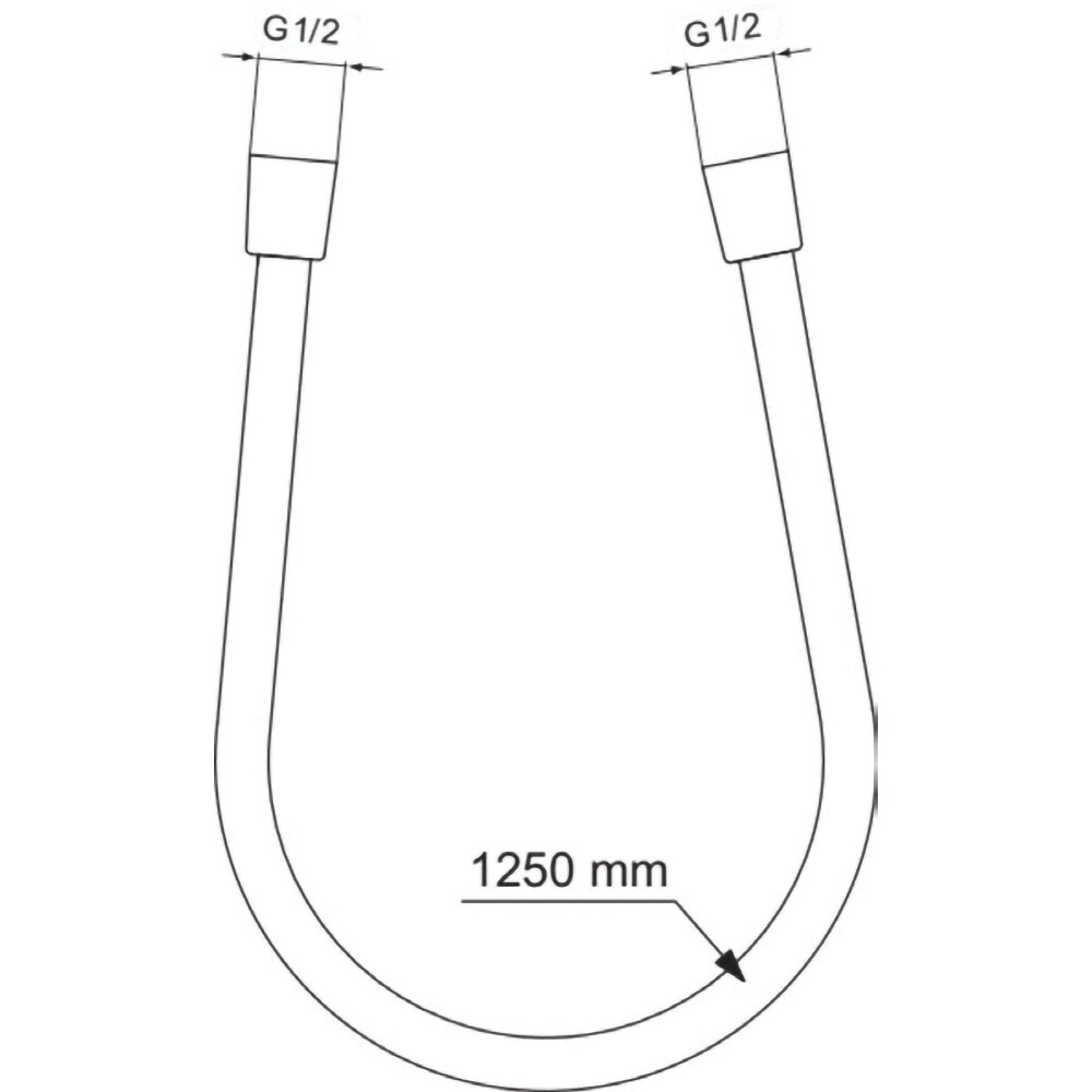 Furtun de dus IDEAL STANDARD IdealRain BE125A2, 1.25 m, auriu