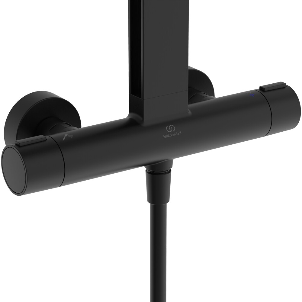 Sistem dus IDEAL STANDARD Ceratherm ALU+ BE210XG 26, termostat, 2 functii, negru mat