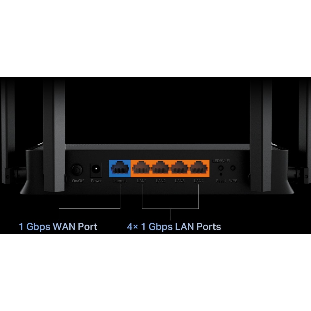 Router Wireless Gigabit TP-LINK Archer BE220 BE3600, Wi-Fi 7, Dual-Band 688 + 2882 Mbps, negru