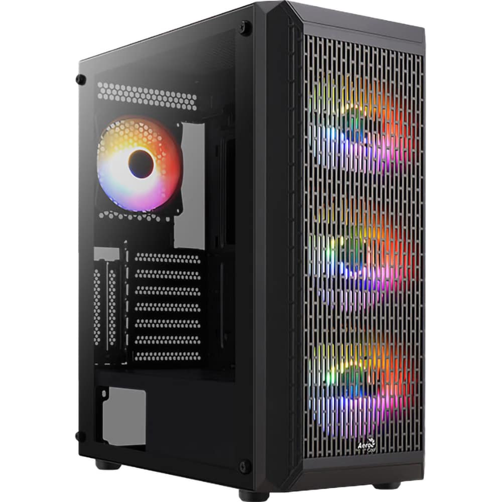 Carcasa AEROCOOL Beam V2, USB 3.0, Fara sursa, Iluminare FRGB, negru