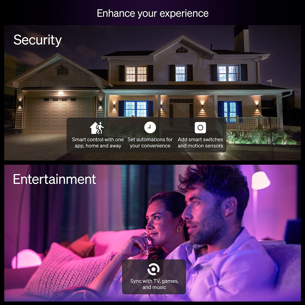 Bec LED PHILIPS HUE Essential, E27, 8W, 806lm, Wi-Fi, lumina variabila, compatibil Alexa, Google Assistant