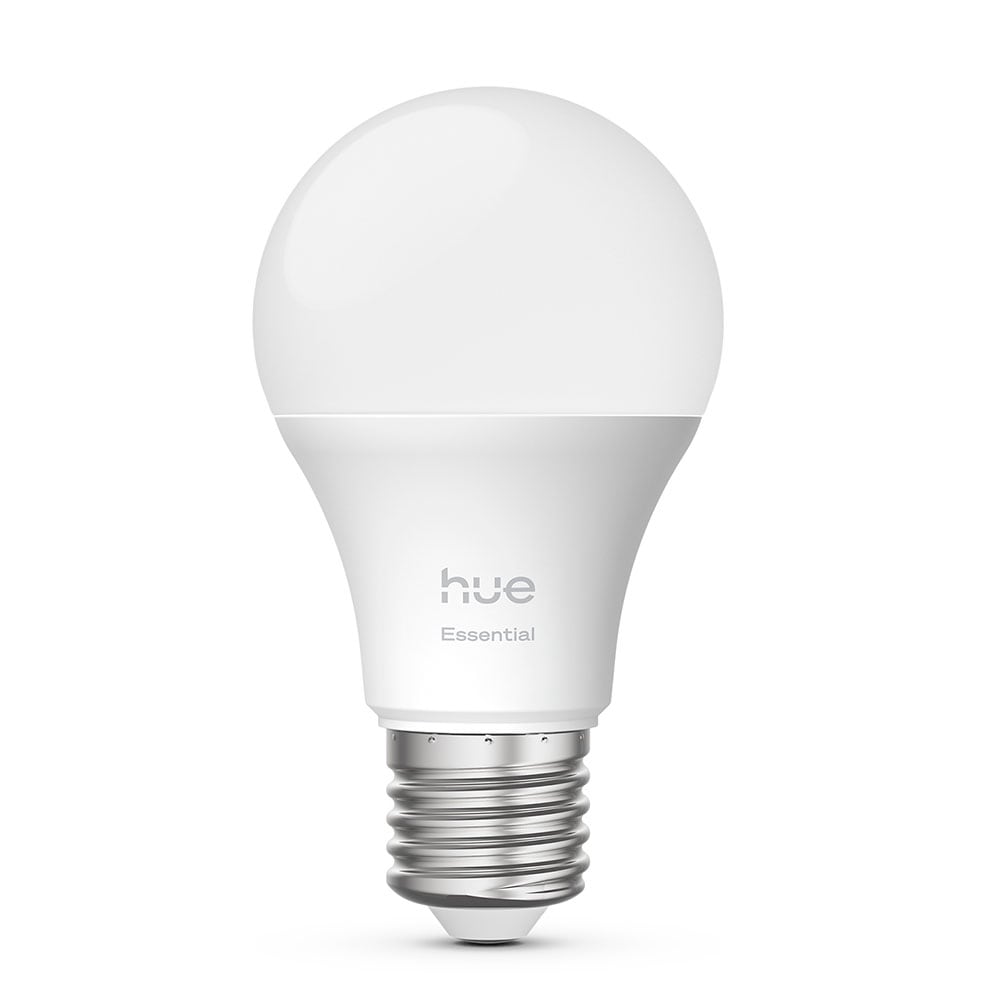 Kit 3 becuri LED Smart PHILIPS Hue Essential, E27, 8W, 806lm, Wi-Fi, lumina variabila + Consola