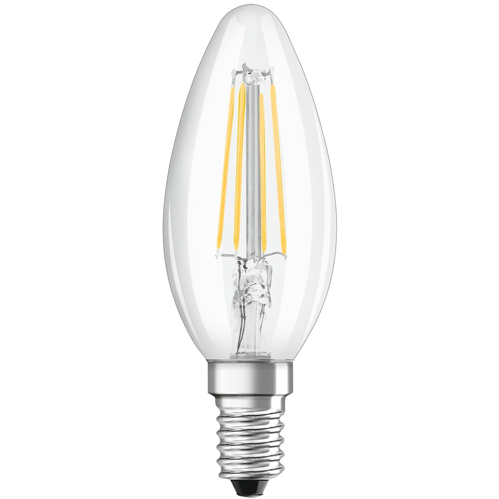 Set 3 becuri LED OSRAM filament, E14, 4W, 470lm, lumina calda