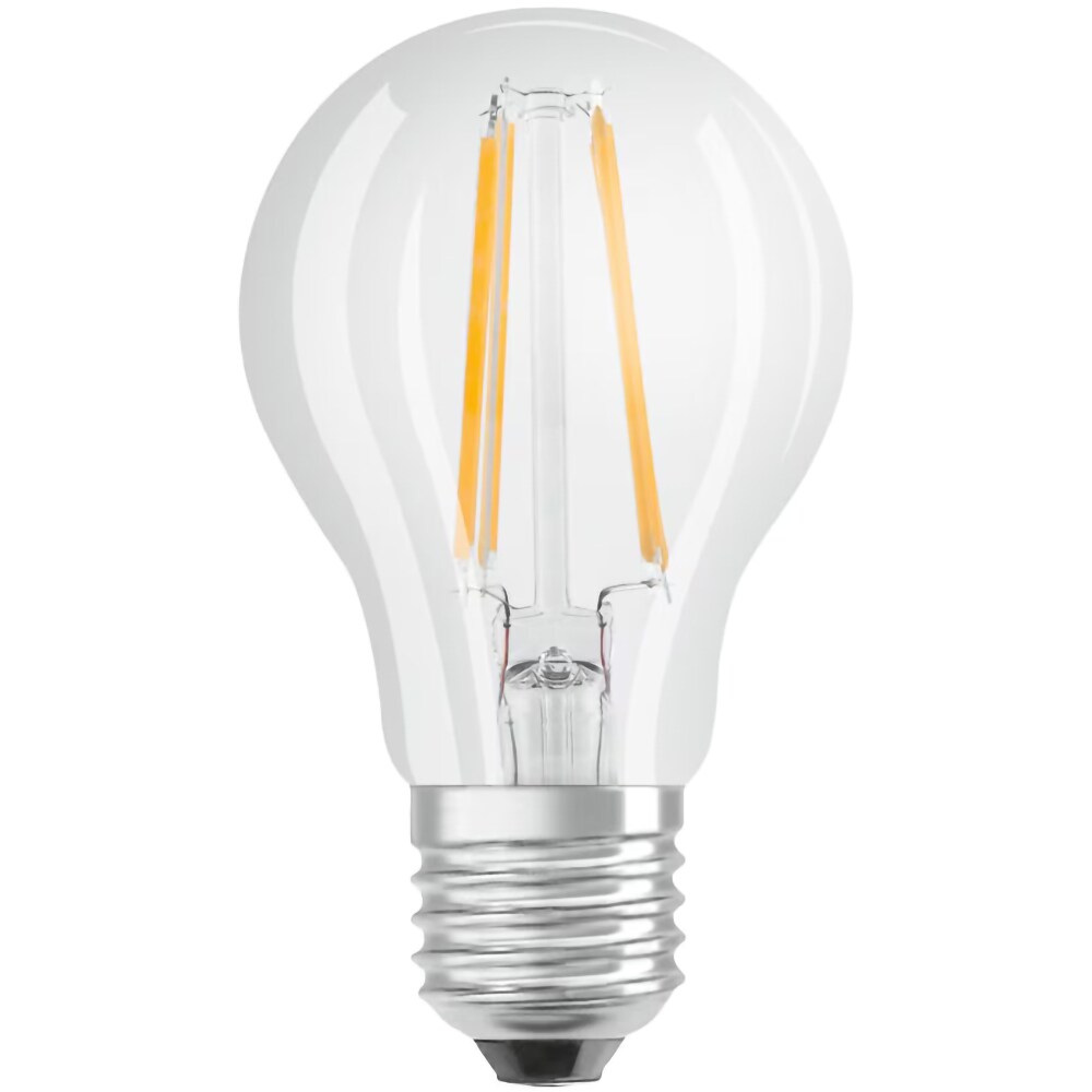 Set 3 becuri LED Osram Base Filament A60, E27, 7W, 806lm, 2700K, clasa energetica E