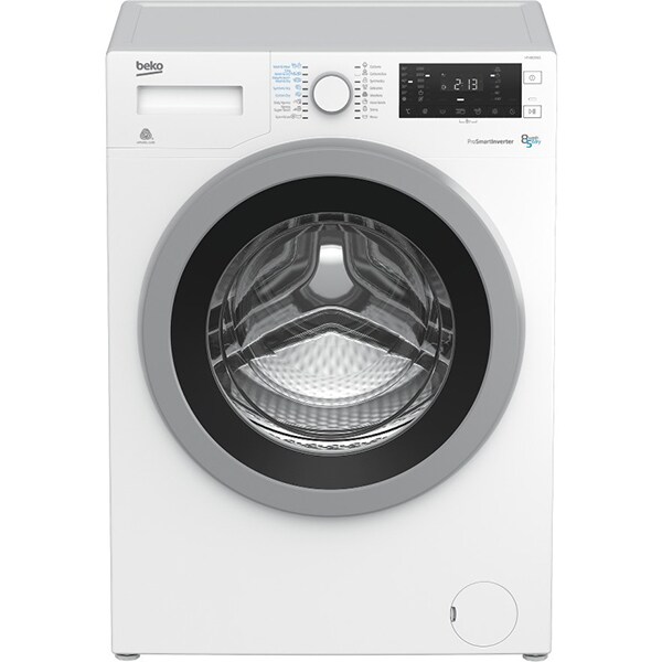 Masina de spalat rufe frontala cu uscator BEKO HTV8633XS1, 8/5kg, 1200 rpm, Clasa B, alb