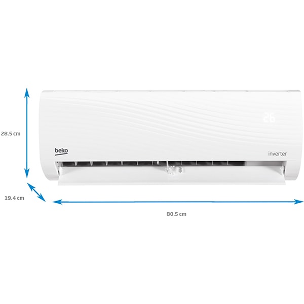 Aer conditionat BEKO BRHPG120, 12000 BTU, A++/A+, Functie Incalzire, Inverter, Wi-Fi, kit instalare inclus, alb